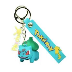 Bulbasaur Pokémon 3D Keychain Wrist Strap Bag Charm